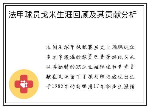 法甲球员戈米生涯回顾及其贡献分析